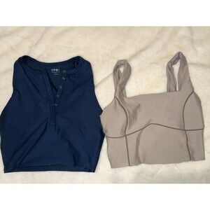 Abercrombie Women's YPB sculptLUX Plunge Henley Slim Tank & Active Top. Size M